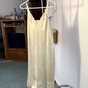 Knee length beige slip